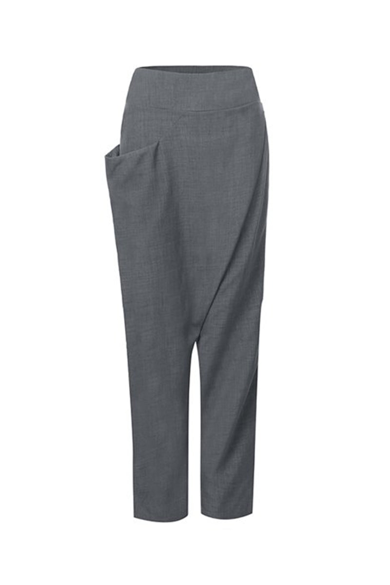 Bella High-Waist Tapered Pants with Wrap Waistband