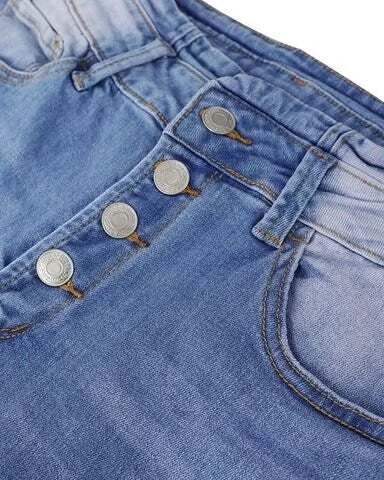 Hadassah Flared Jeans with Exposed Button Fly