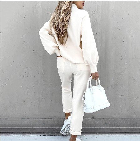 Maren Knit Set with Turtleneck and Tapered Pants