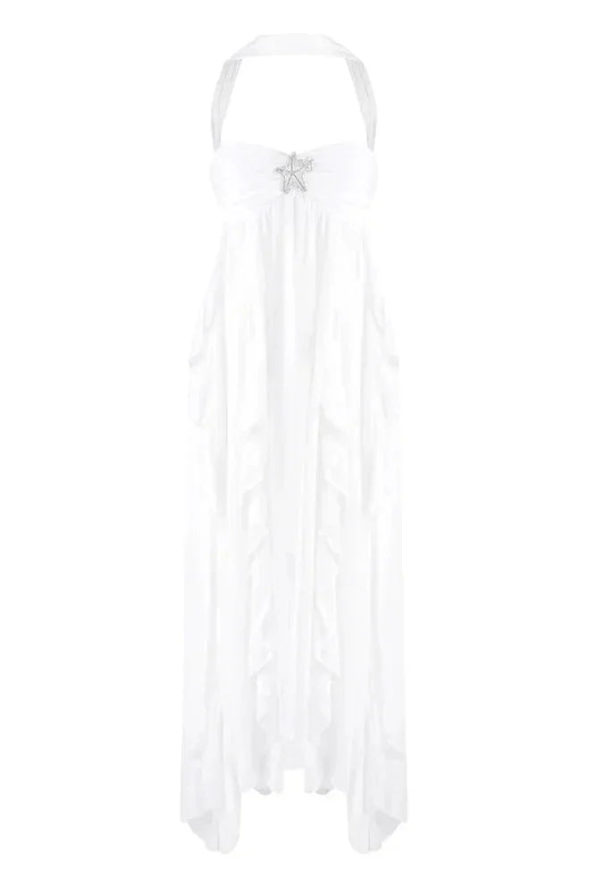 Ottilie Tiered Ruffle Maxi Dress in Strapless Cut