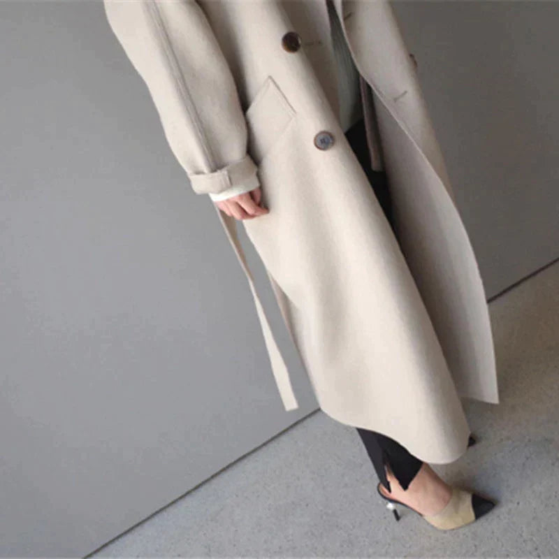 Penelope Wool-Look Longline Winter Coat for Women