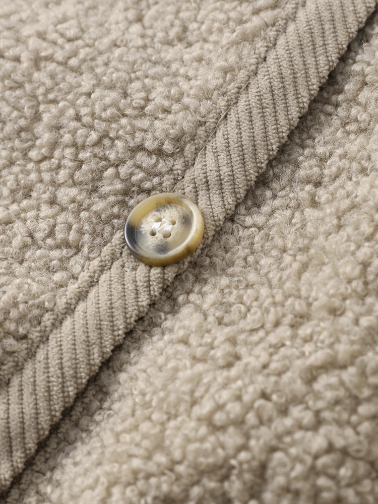Sienna Teddy Jacket with Button Front for Women