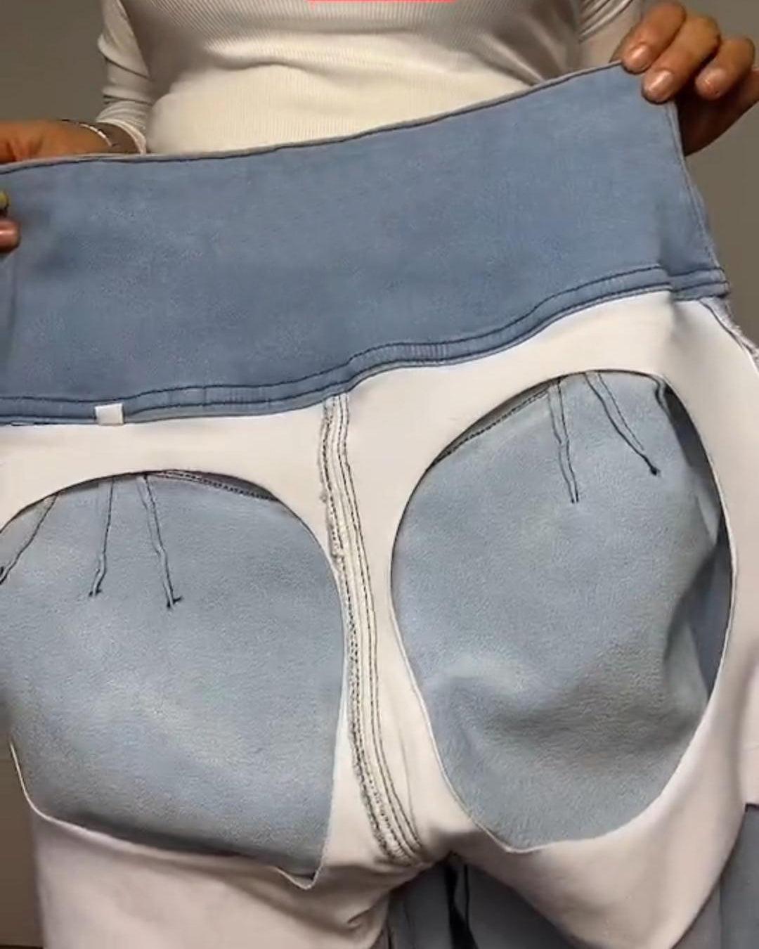 Abigail High-Waist Jeans with Contour Stitching