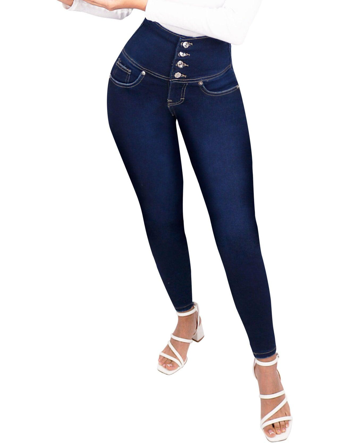 Abigail High-Waist Jeans with Contour Stitching