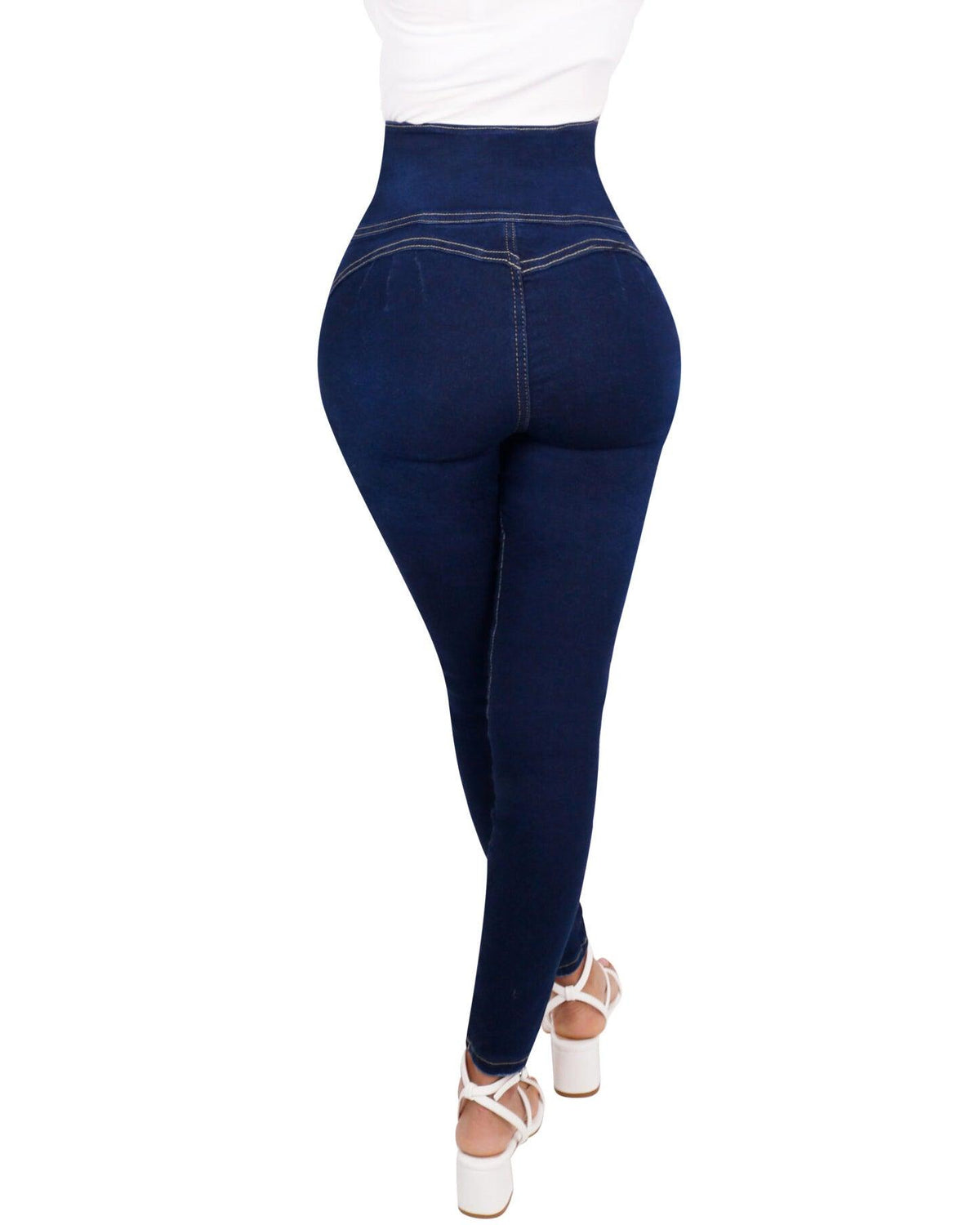 Abigail High-Waist Jeans with Contour Stitching