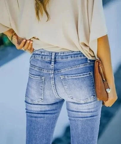 Hadassah Flared Jeans with Exposed Button Fly