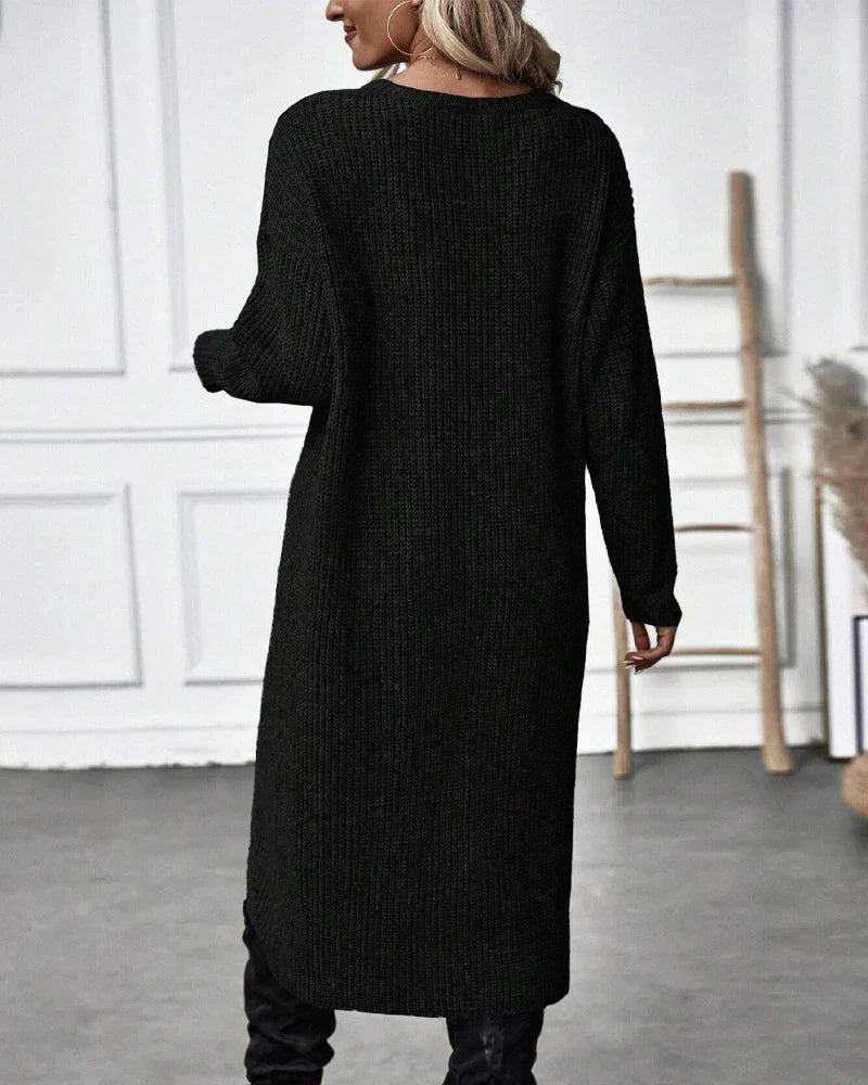 Imogen Knit Sweater Dress with Wrap Hem for Women