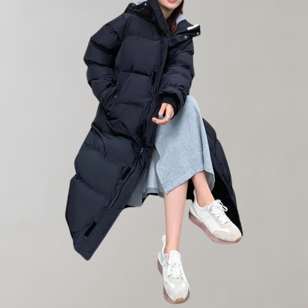 Jaana Longline Puffer Coat with Hood for Women