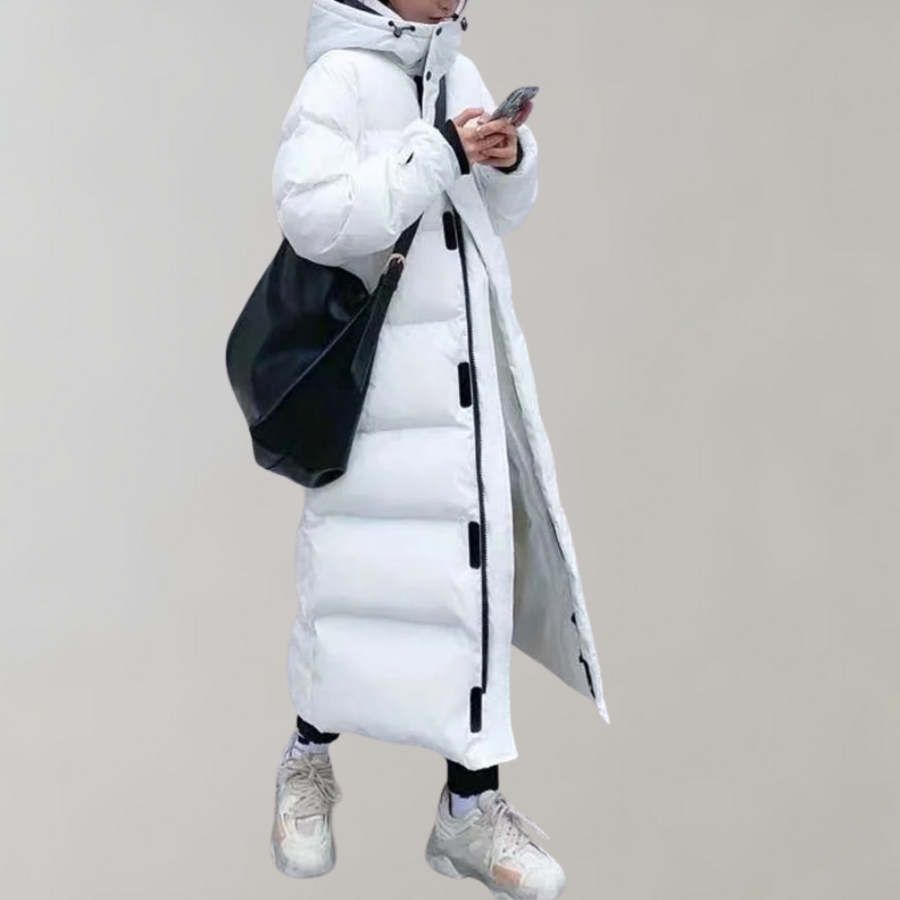 Jaana Longline Puffer Coat with Hood for Women