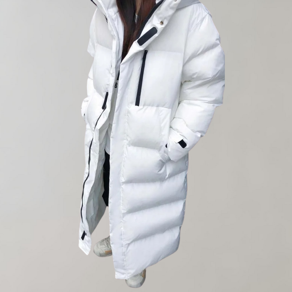 Jaana Longline Puffer Coat with Hood for Women