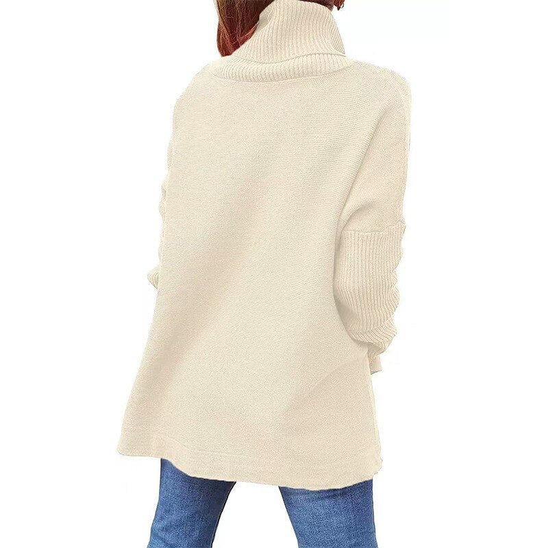 Jessica Oversized Sweater with High Turtleneck