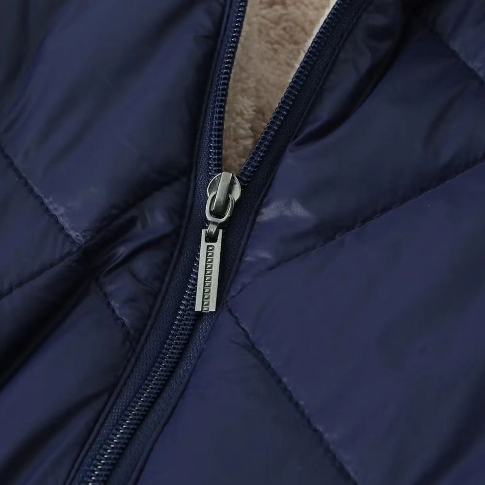 Leti Quilted Winter Coat with Hood and Zip Front