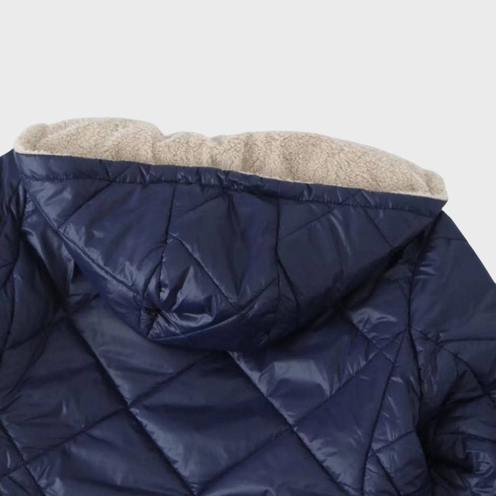Leti Quilted Winter Coat with Hood and Zip Front