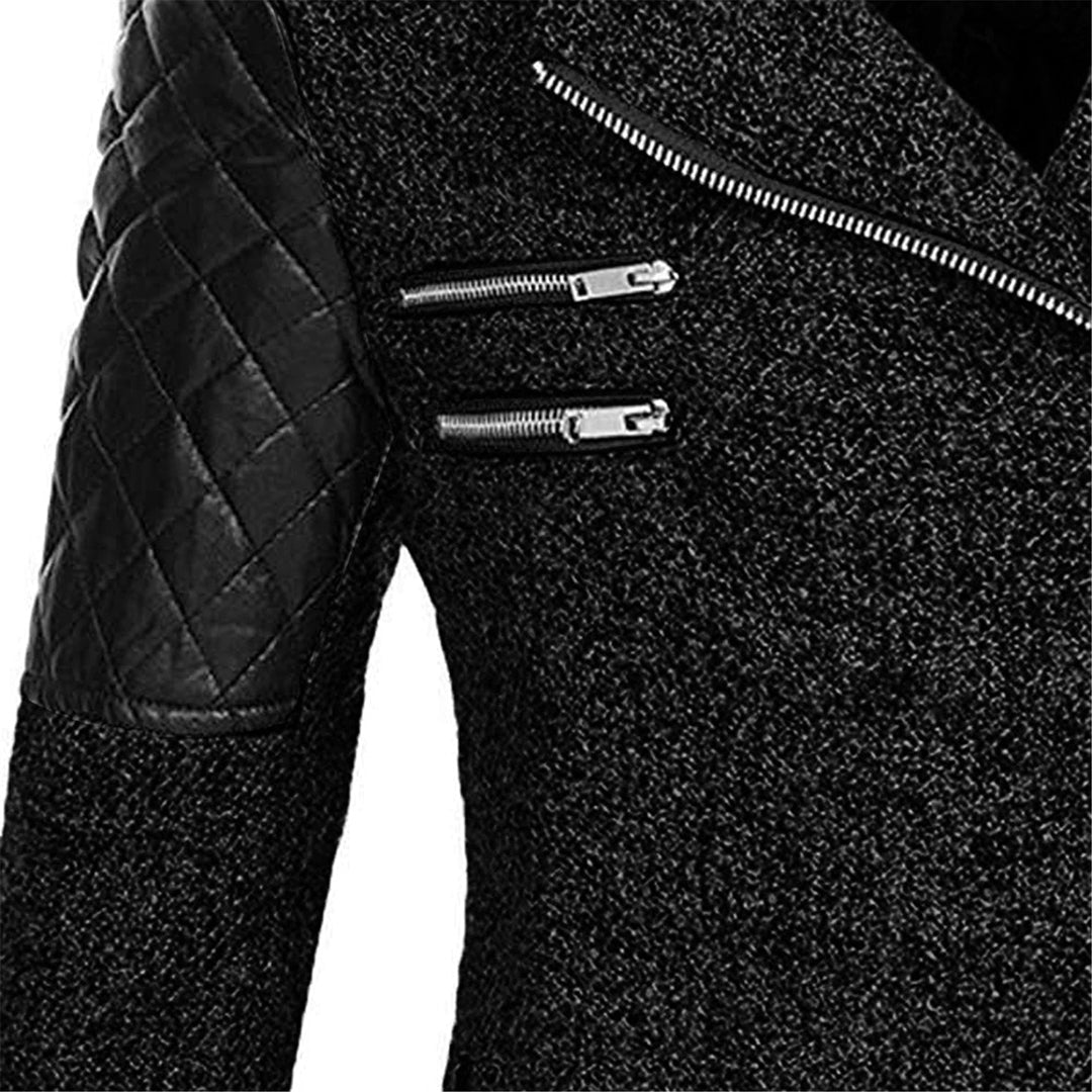 Riley Hooded Zip Coat with Quilted Shoulder Panels