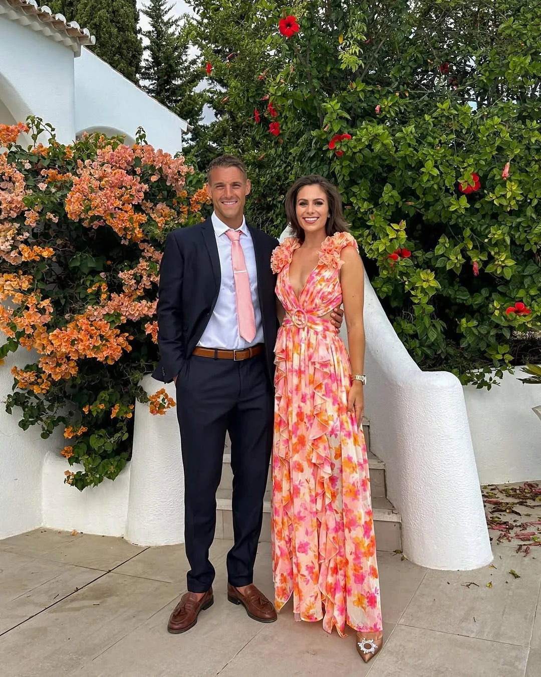 Rosalind Floral Maxi Dress with Ruffle Straps