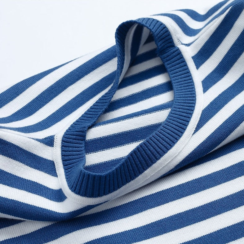 Sophie Striped Sweater with Crew Neckline for Women